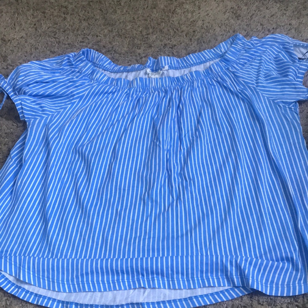 Blue striped shirt
